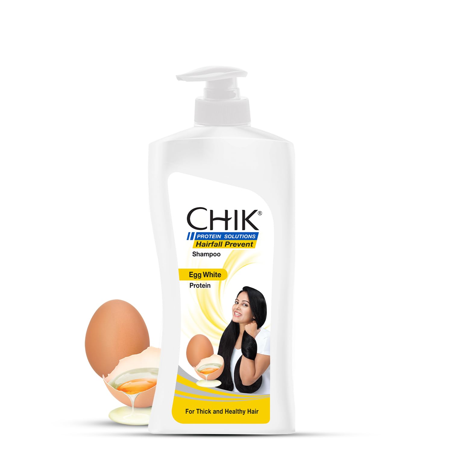 Chik Protein Solution Hairfall Prevent Shampoo, With Goodness Of Egg White, For Thick And Healthier Hair (650ml)