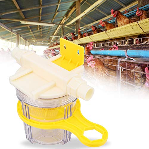 AUNMAS Reusable Backwash Filter Chicken Duck Goose Drinking Water Poultry Purification Filter for Garden Farming
