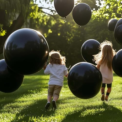 Image of 30 Pack Black Balloons 36 Inch Black Latex Party Large Balloon Bulk for Various Party Events Decorations