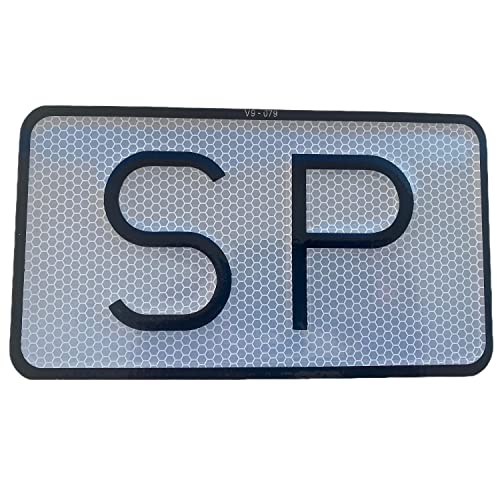 Placa SP V9 Servicio Público Homologada Reflectante - Chapa SP - HOMOLOGADA - matricula SP servicio publico - accesorio vehículo transporte - 225 x 120 mm