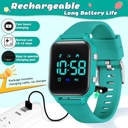 Image of LAVAREDO Kids Digital Watches for Boys Girls,Waterproof Sport Watch with Pedometer Stopwatch Vibration Alarm for Ages 5-13,No App Fitness Tracker Watch for Kids Teens Birthday Gifts