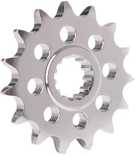 Vortex Piñón de acero delantero (520  16T) (plateado) compatible con YAMAHA YZF-R1 15-18 disponible en Yaxa Peru