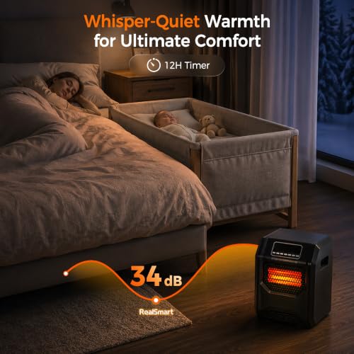 Image of RealSmart 1500W Infrared Space Heater for Indoor Use
