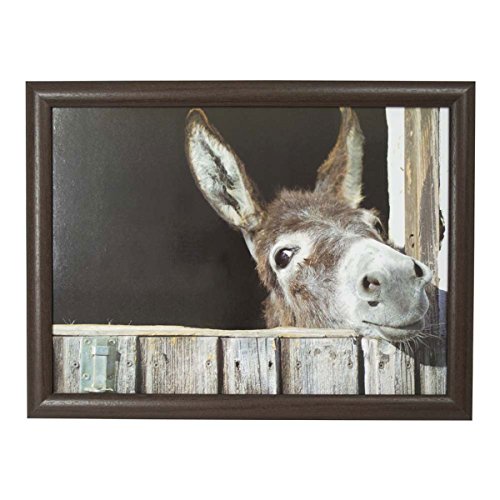 Preisvergleich Produktbild Knietablett Lapdesk Laptopkissen Esel Braun 43x33x7 cm