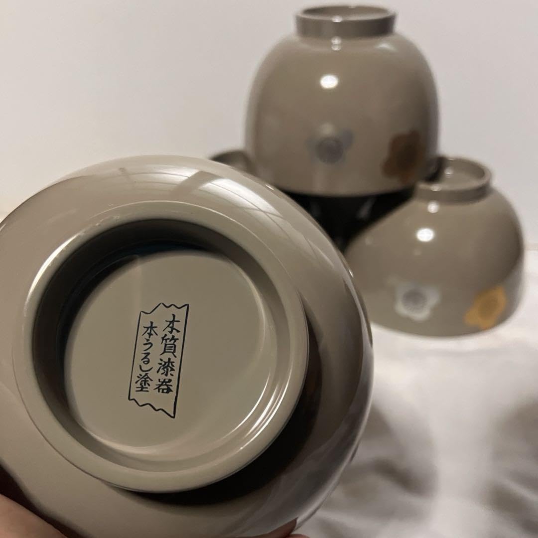 Amazon | 特選会津塗り 5客セット グレー 丼椀 | ノーブランド品 | 丼