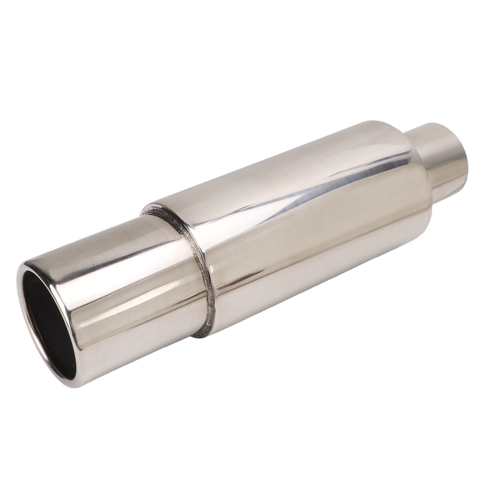 Silenciador De Escape, Silenciador De Escape De Acero Inoxidable, Resonador, Entrada De 2,5 Pulgadas, Salida De 3,5 Pulgadas, Tubo De Cola Universal Para Coche
