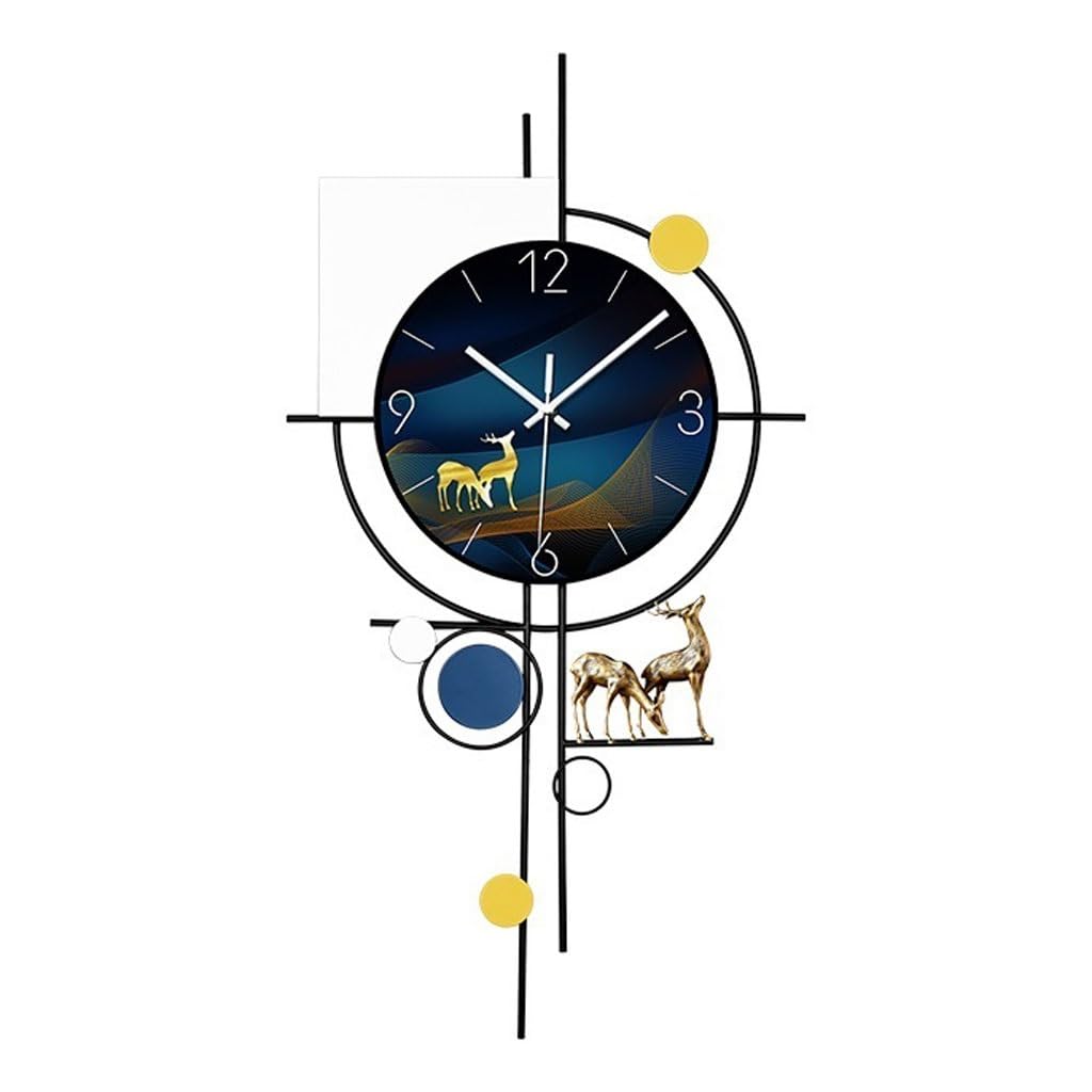 EINES Silent Decorative Wall Clock Living Room TV Background Wall Wall Decoration Clock Wall Clock Creative Clock Wall Hanging Easy to Read
