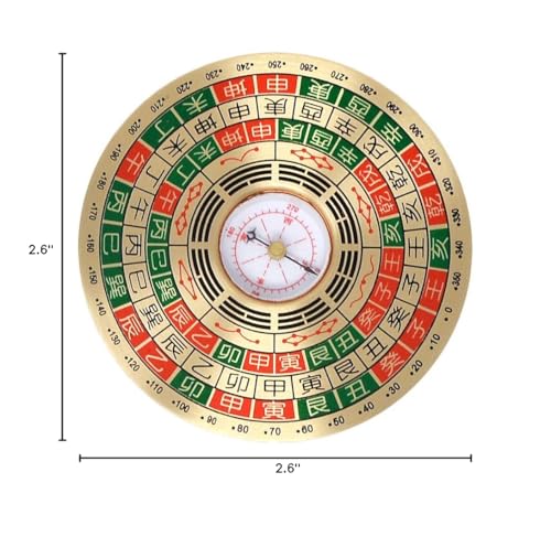 Brújula China Feng Shui Metal Multicolor Luo Pan miniatura 5