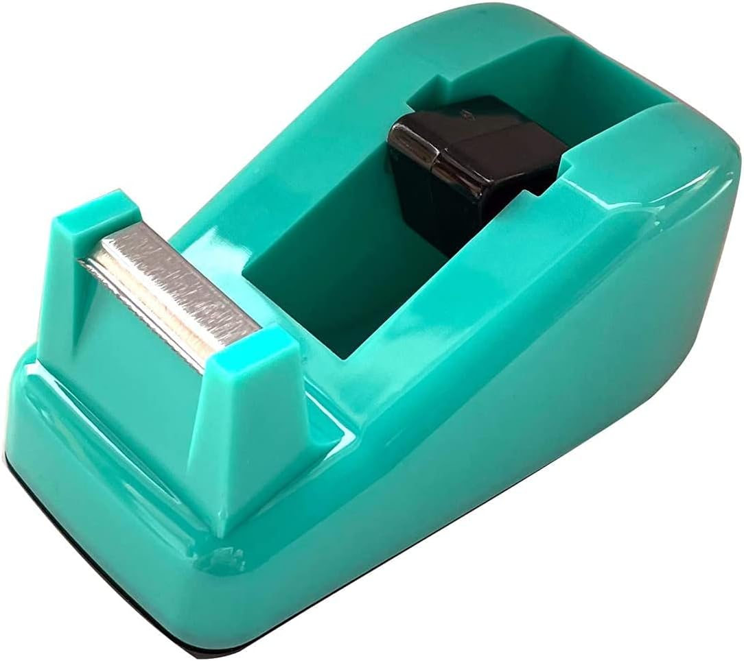 WELSTIK Cute Office Tape Dispenser, Nano Tape Base Can be Fixed On The Desktop, One Hand Operation, Pasted Repeatedly, Light Green : Office Products