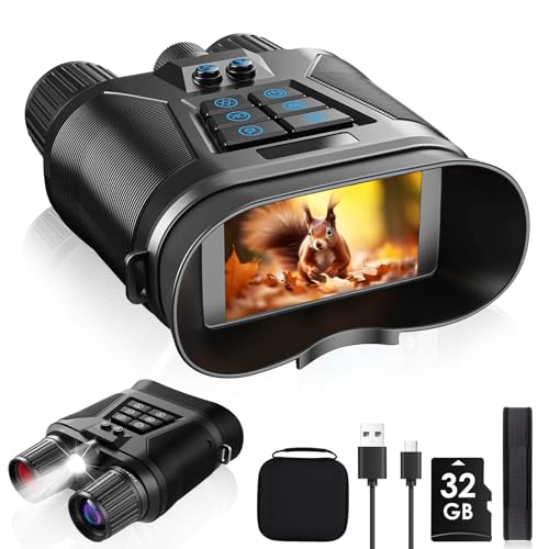Night Vision Goggles - 4K Night Vision Binoculars for Adults, 3280FT Infrared, 3