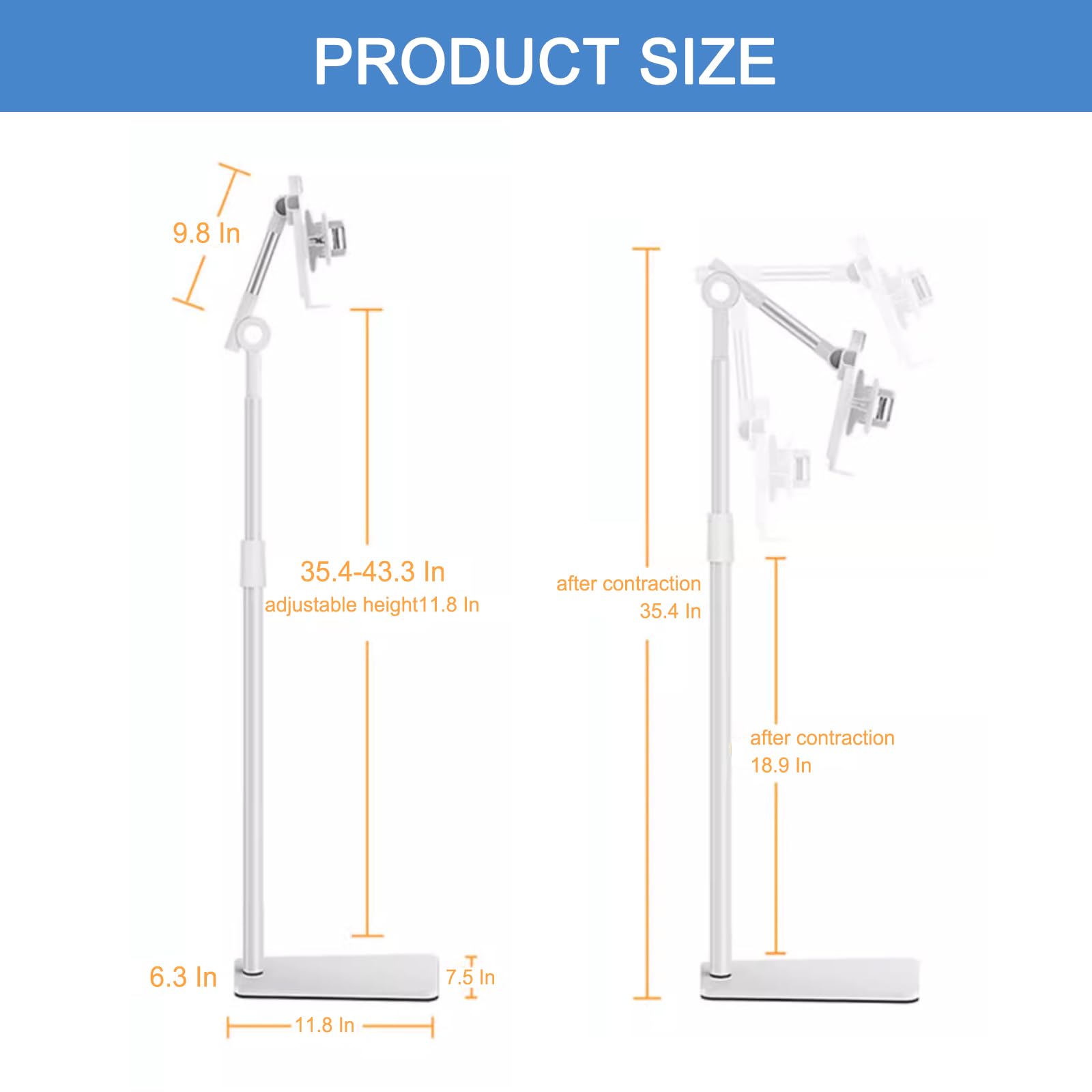 Buhelyc Pupitre De Lecture sur Pied, Charge 6 Kg, Pupitre Partition, Base AntidéRapante Silencieuse, RéGlable en Hauteur, MatéRiaux en Alliage, Stable, Support Livre Lit, pour Livres, Tablettes