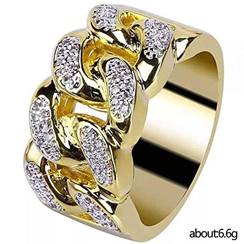 Fashion All-Match Diamond-Studded Men's Creative Chain Engagement Wedding Ring (11)