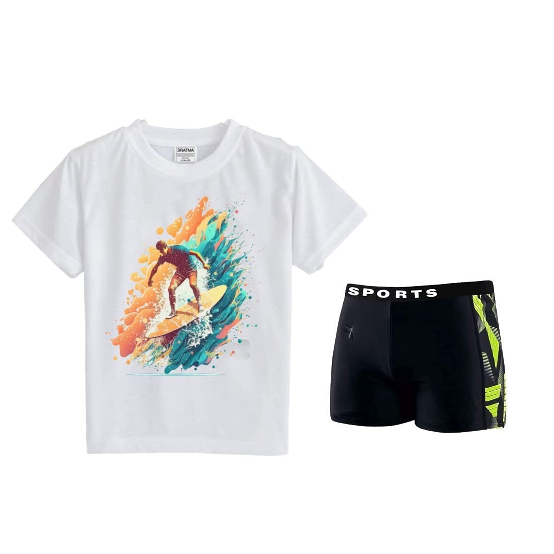 Swimming Costume for Kids Boys and Girls | 2 Piece Swimmming Costume for Kids (10-12 Years, Print14) (B0C5RM3Q2J) Amazon Price History, Amazon Price Tracker