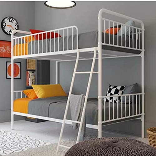 Image of APRODZ Marks Twin Bunk Bed (Metal - White Powder Coated)