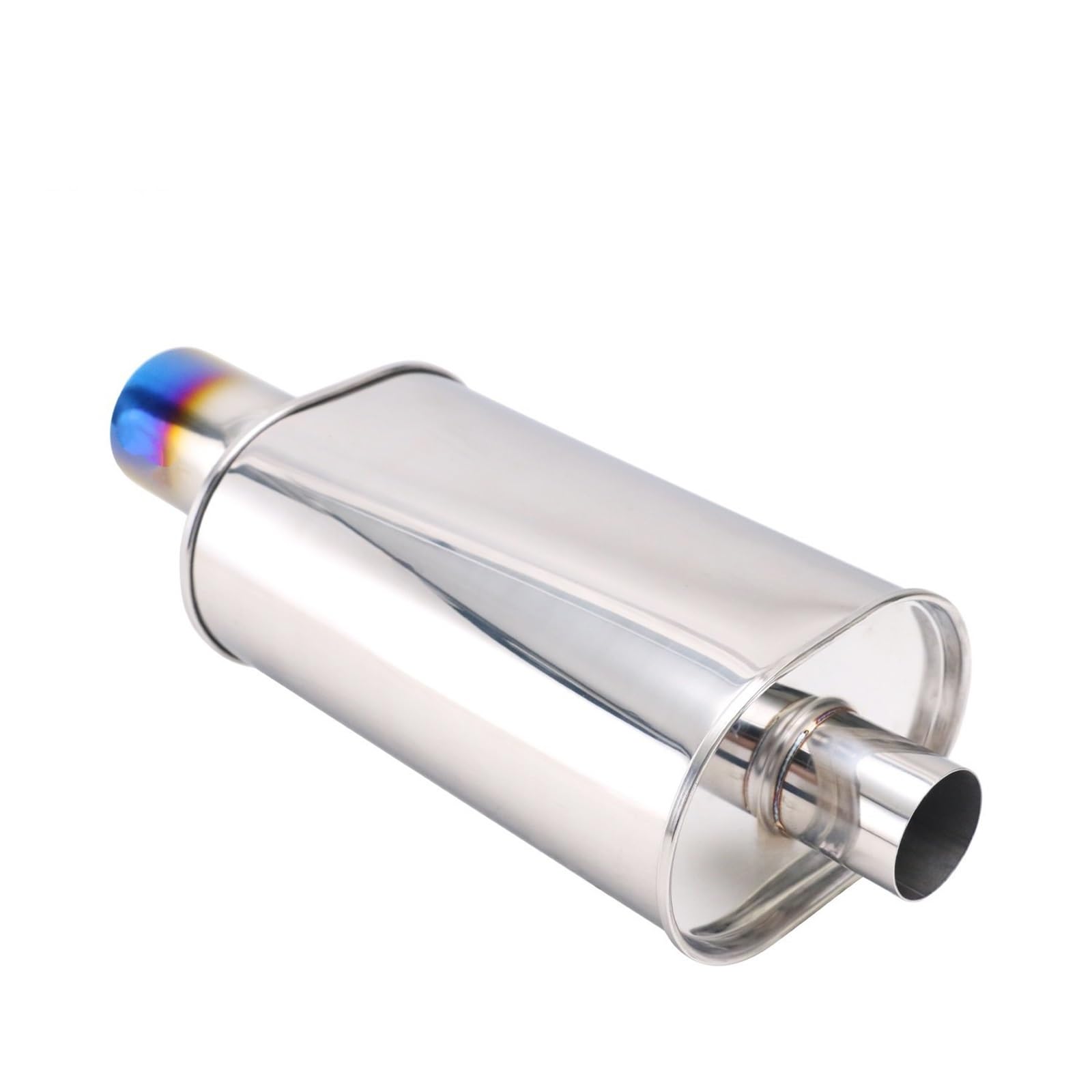 Auto-Endschalldämpfer Edelstahl-Auspuff-Schalldämpfersystem, 2,5'' bis 4'' Auslass, Silence-R-Schalldämpfer, tiefer Turbo-Sound für Autos(L1BZ85606d-HPJ)