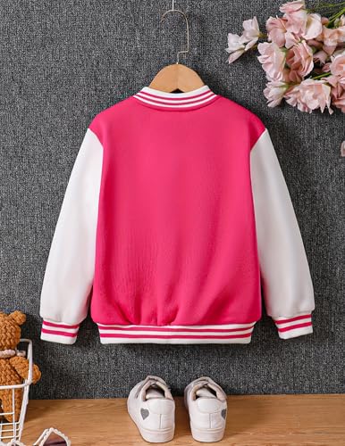 Girls Baseball Jacket kids Letterman Jackets Bomber Varsity Jacket for Girls Casual Outerwear 4-12 Years2