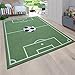 Tappeto da Gioco per la cameretta dei Bambini con Design del Gioco del Calcio, in Verde, Dimensione:80x150 cm