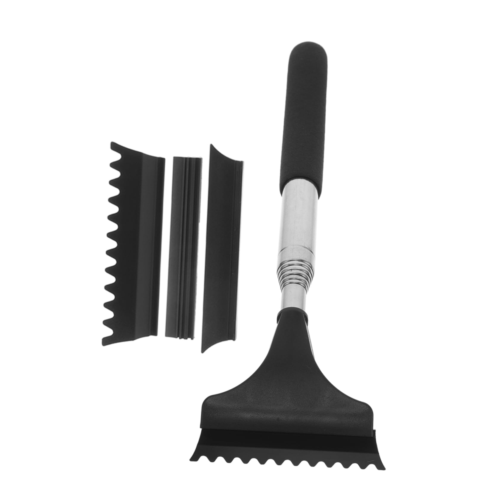 Anneome Rearview Mirror Ice Scraper Snow Brush Window Squeegee Anti-Fog Extendable Mirror Wiper Removal Tool