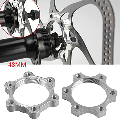 2Pcs Bike Freewheel Threaded Hub Disks 48Mm Flange Adapters For 6-Bolt Disc Brake Rotor Universal #TOP1