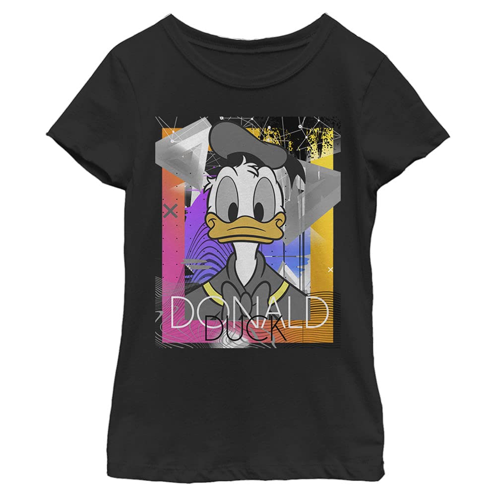 Disney Kaczka z lat osiemdziesiątych koszulka dla dziewczynek (1-Pack), Czarny, S