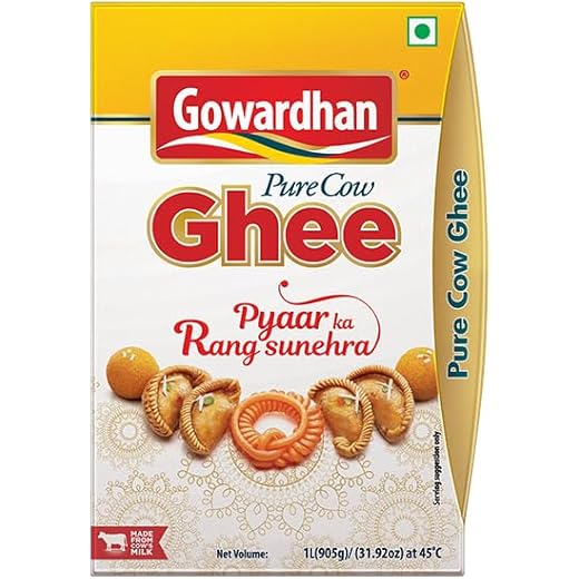 Gowardhan Ghee, 1 Litre Rt Pack lock and seal container free