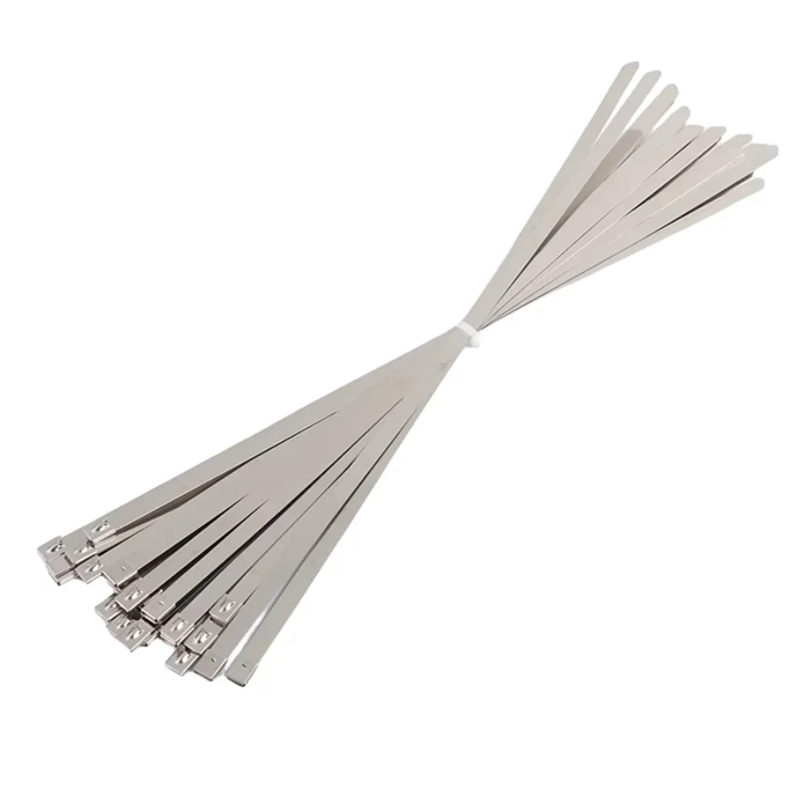 10 Stück 10 mm Edelstahl-Metallkabelbinder, Auspufffolie, beschichtet, verschließbarer Metall-Reißverschluss, multifunktionaler Kabelbinder mit Verriegelung