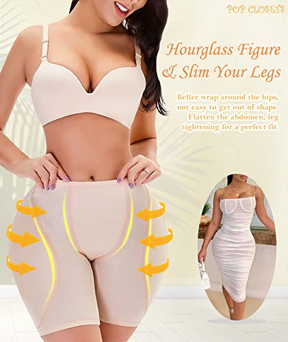 Pop Closets Hip Pads For Women Fake Butt Padded Underwear Butt Lifter Pad Panties Hip Dip Pads Butt Enhancer Booty Lifter Shapewear, Beige, X-Large #TOP2