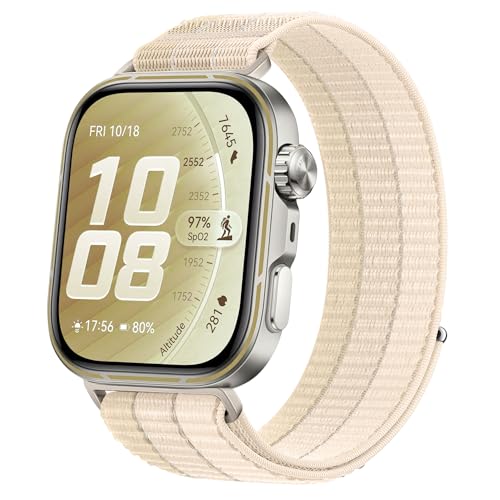 Image of XMUXI Nylon Straps Compatible with Huawei Watch Fit 4 Pro Strap Fabric Compatible with Huawei Fit 3 Fit 5 pro Band with Metal Connector(No Watch)