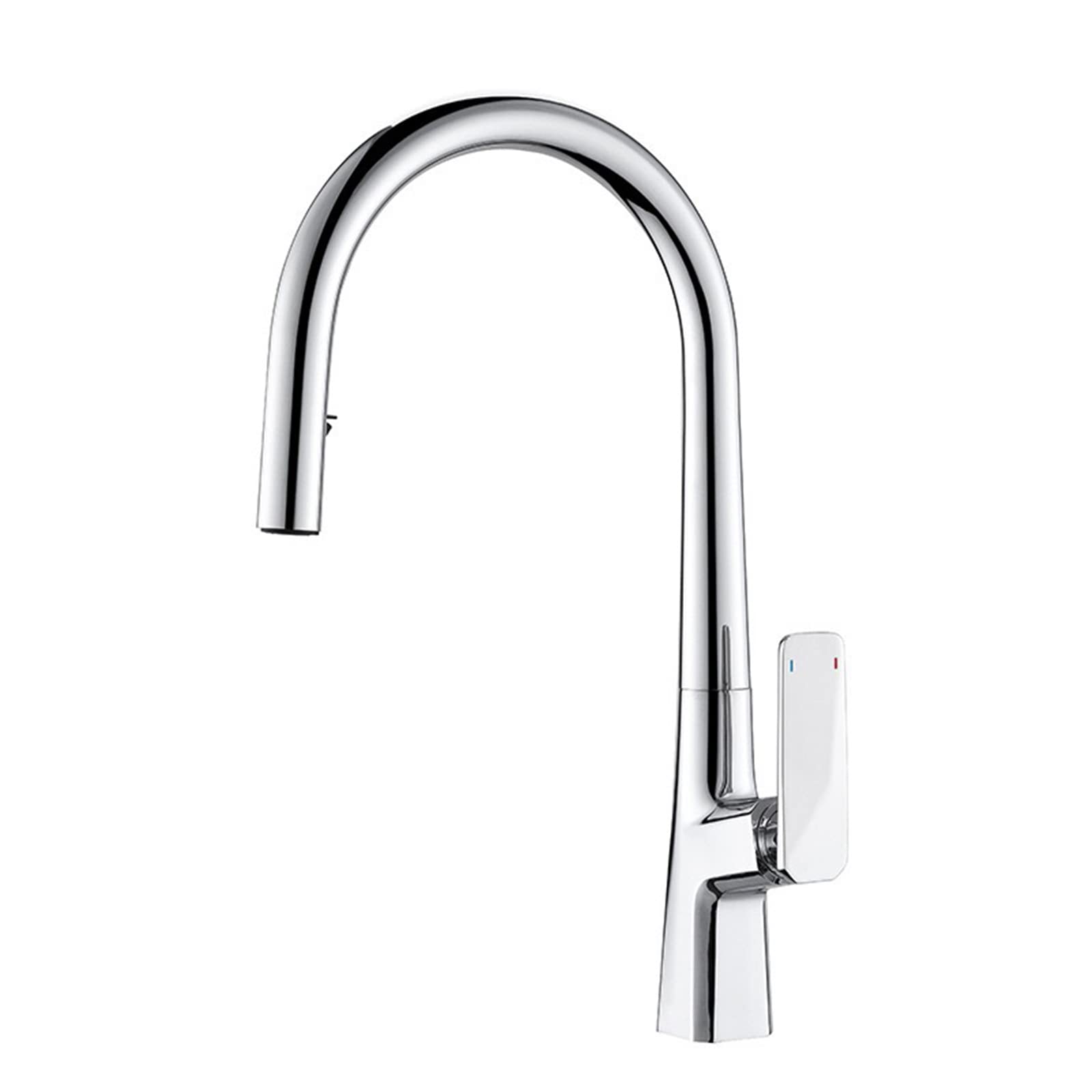 Robinet de cuisine avec douchette extractible gris pour évier familial