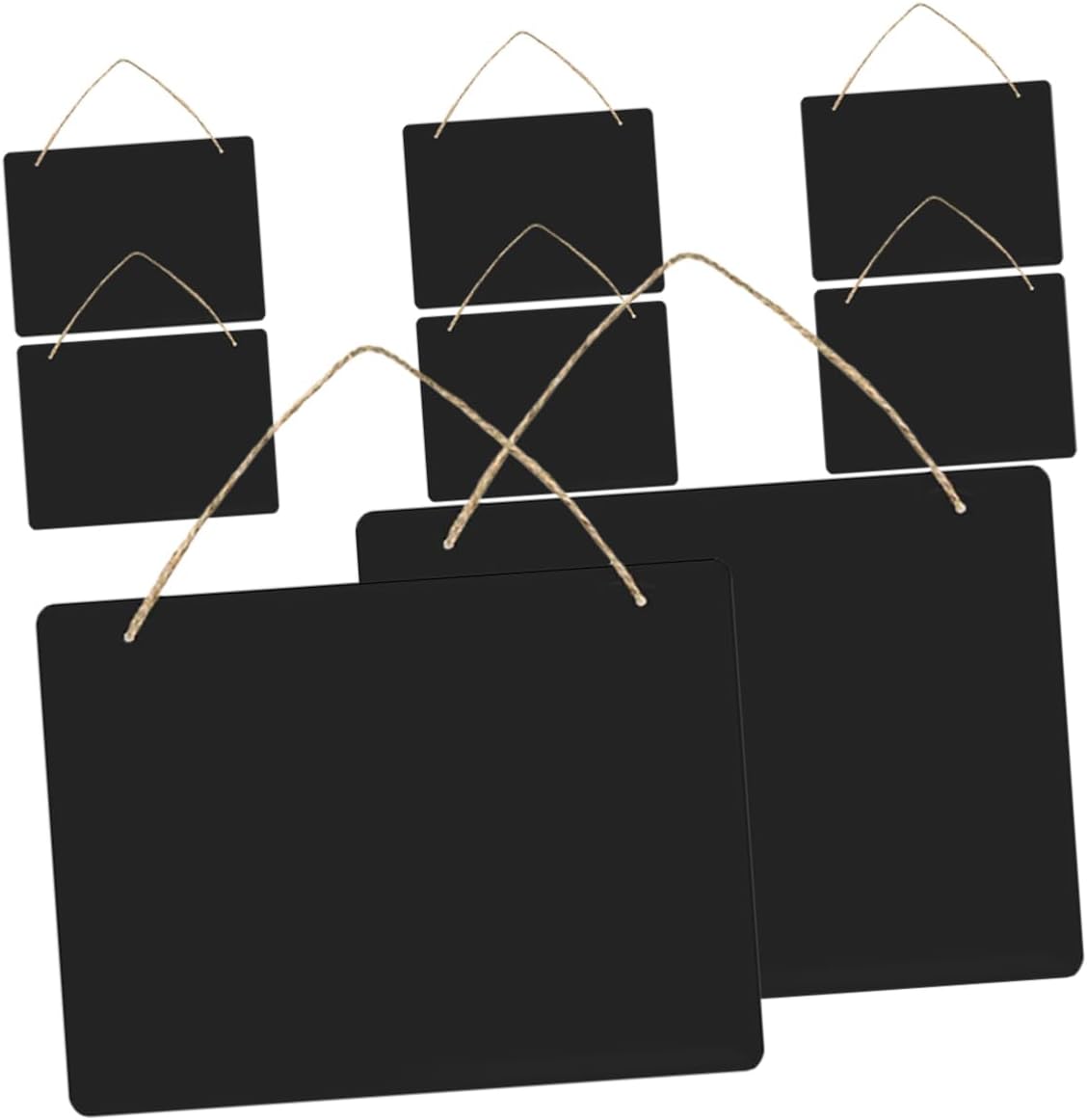 8pcs Vintage Hanging Chalkboard Lanyard for Flower Store Decorative Use