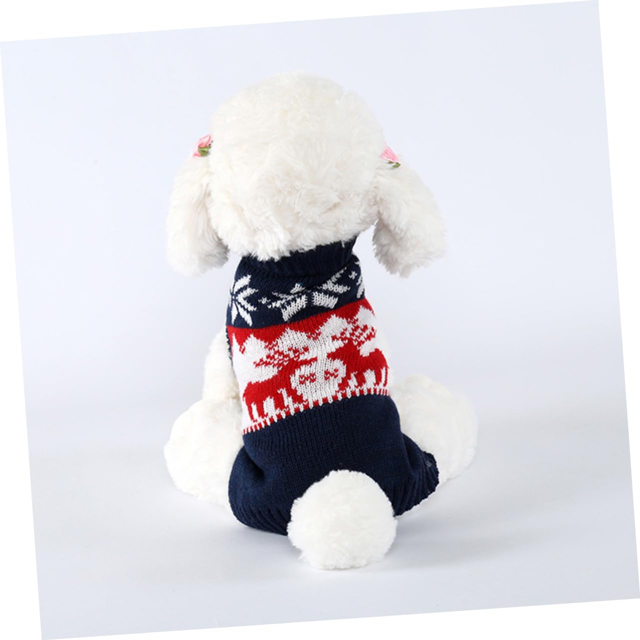 FRCOLOR 3pezzi Maglione Invernale Per Animali Con Motivo Renna Cappotto Caldo Per Cani e Gatti Per Festività Natalizie