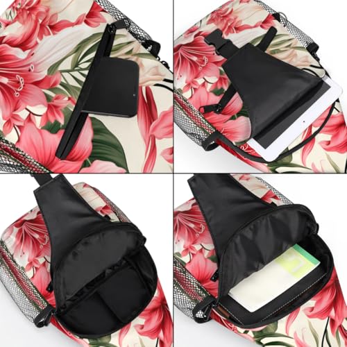 Sling bag unisex flores tropicales para viaje y senderismo miniatura 5