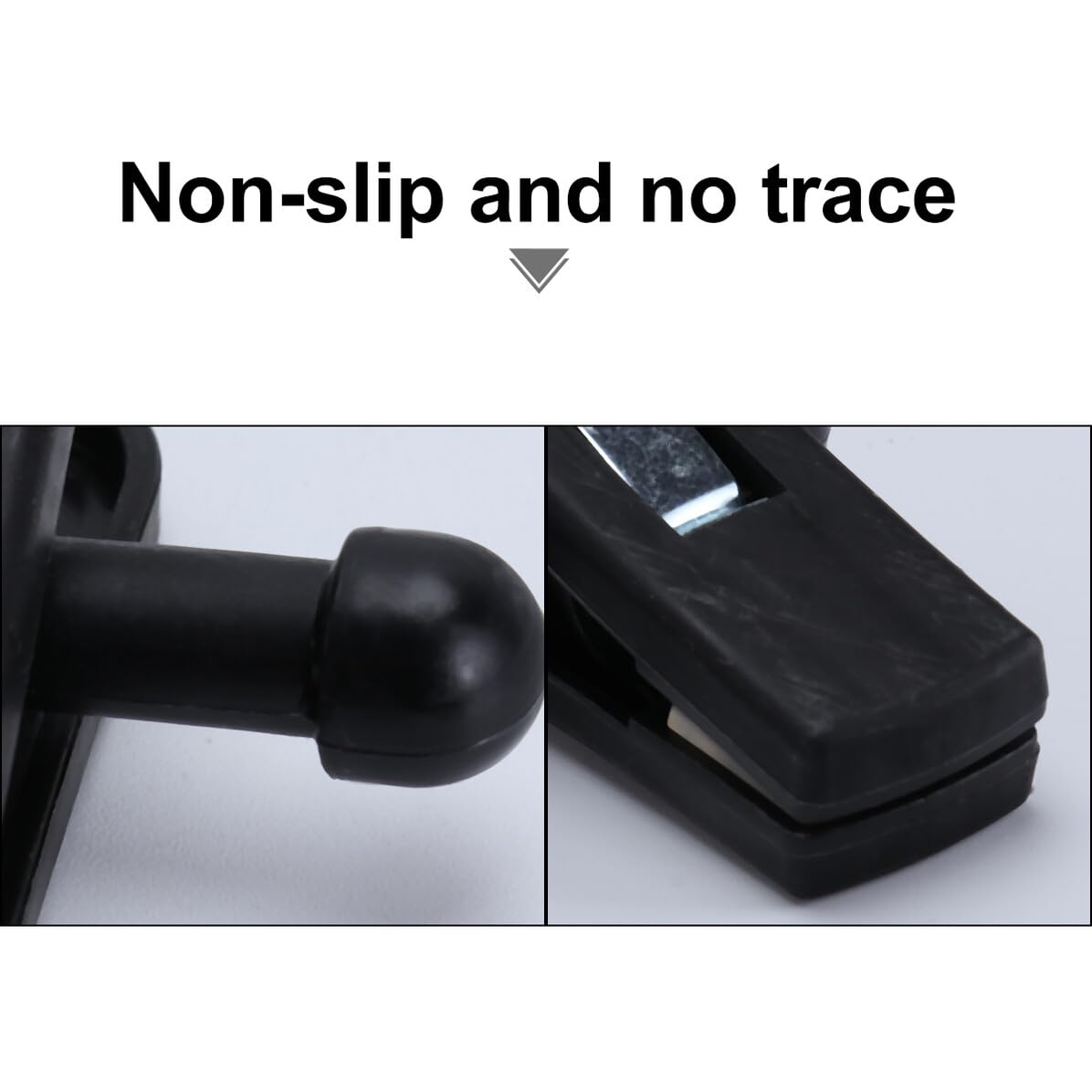 Grucce antiscivolo per pantaloni, 10 pezzi, clip regolabili in plastica nera con design retrattile per riporre vestiti di casa salvaspazio