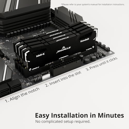 Image of Timetec Pinnacle Konduit 16GB KIT(2x8GB) DDR4 3200MHz PC4-25600 CL16-18-18-38 XMP2.0 Overclocking 1.35V Compatible for AMD and Intel Desktop Gaming PC Memory Module RAM - Black