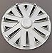 New Wheel Covers Replacements Fits 2010-2014 Volkswagen Jetta; 16 Inch; 7 Double Spoke; Silver Color; Plastic; Set of 4; Standard Leg