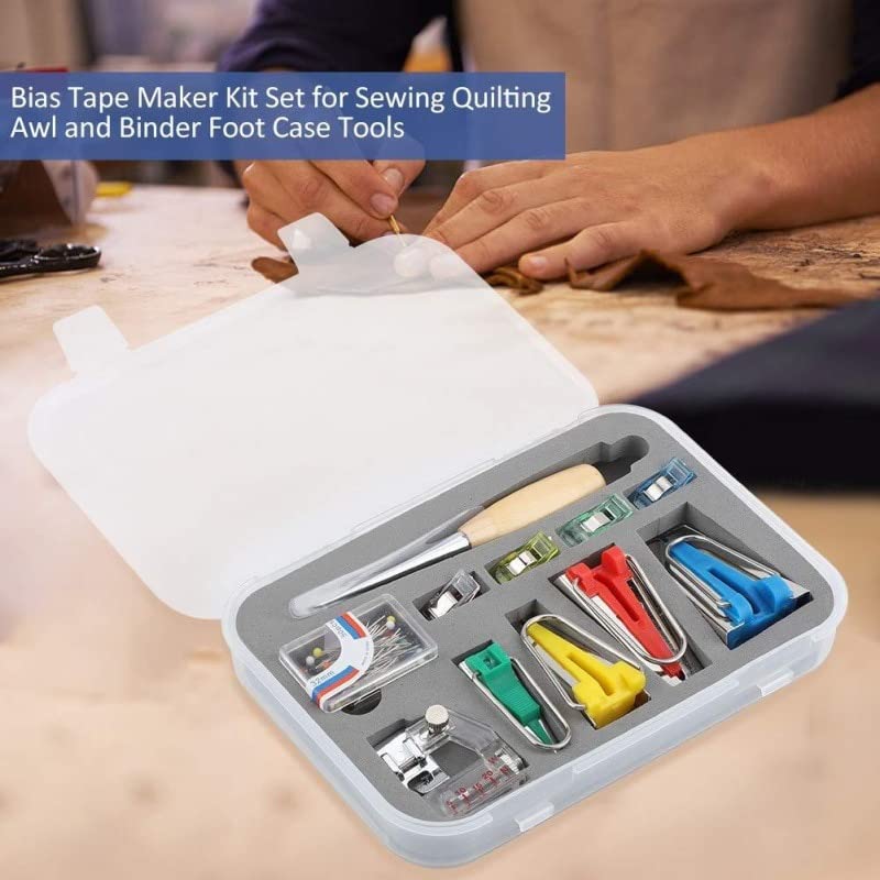 DIY 60 sets Fabric Bias Binding Tape Maker multi-function piping belt maker sewing Bias Tape Maker Patchwork machine accessories - (Color: MULTI)