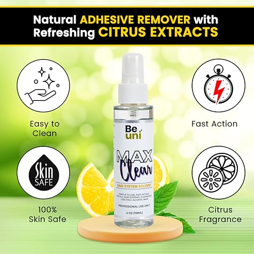 Image of Max Clear C22 Remover Wig Glue Remover Spray Fast Acting Adhesive Remover For Hair Patch & Wigs Citrus Based Skin Friendly Formula (Pack of 2) 118ml
