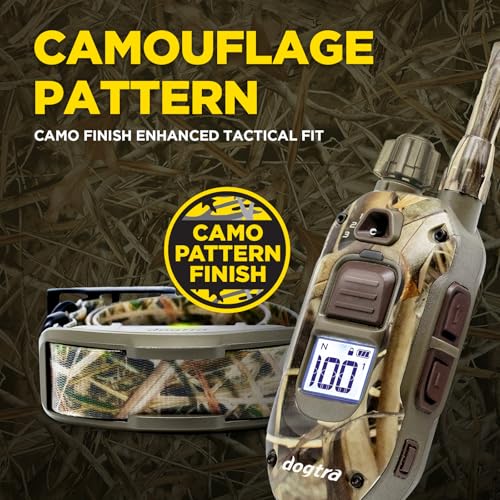 Image of Dogtra 1900X Camouflage E-Collar - 3 /4 Mile Range, Dogs 45 lbs+, IPX9K Waterproof, 100 Stimulation Levels, Vibration, Tone, Rechargeable - Ideal for Dog Owners and Professional Trainers