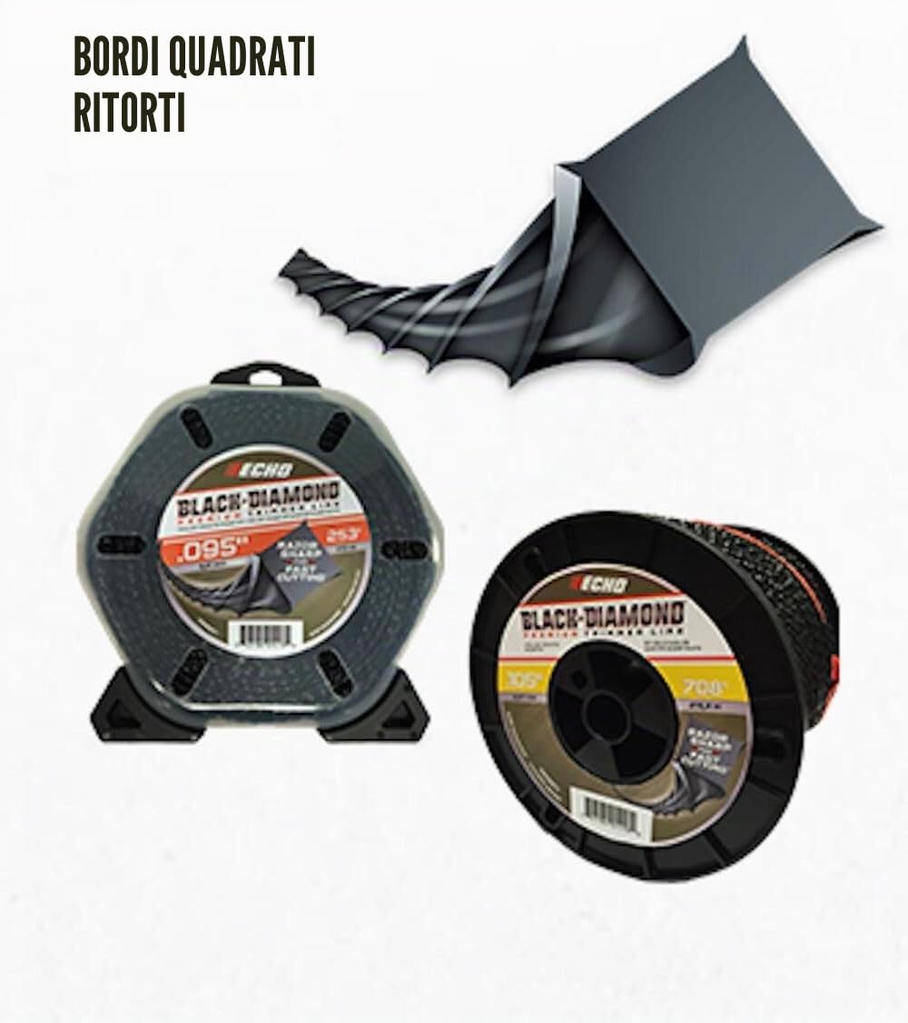 Echo Black Diamond 330105073 - Filo per decespugliatore, bobina da 1,4 kg, 105 in