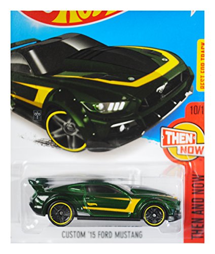 Hot Wheels 2016 Then And Now Custom '15 Ford Mustang 110/250, Green #TOP9