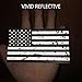 Reflective Subdued Tattered American Flag Sticker 2.7