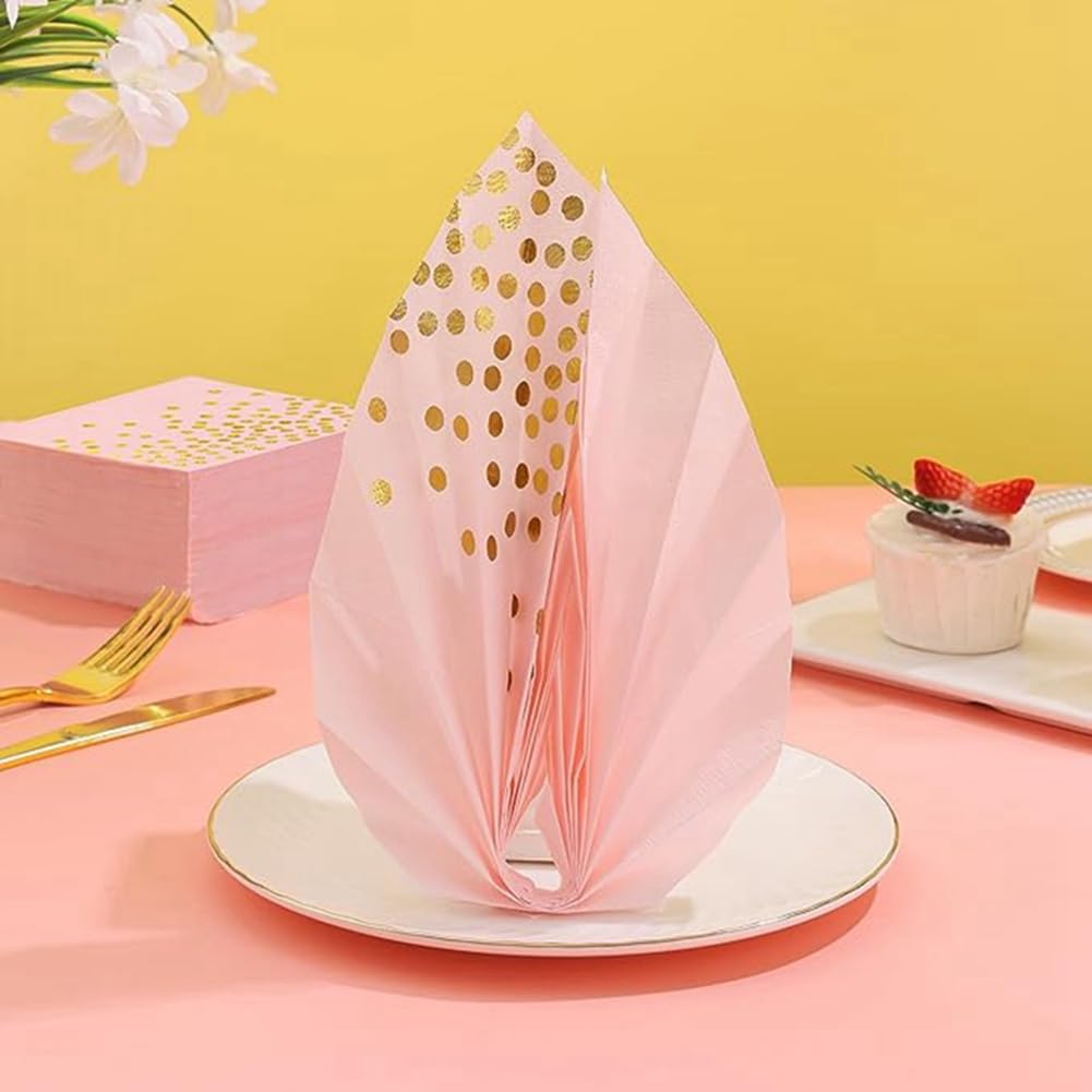 Deger 400 conteggio tovaglioli usa e getta rosa e tema compleanno decorazione per feste tovaglioli per cena di compleanno commemorativo matrimonio accessori per feste