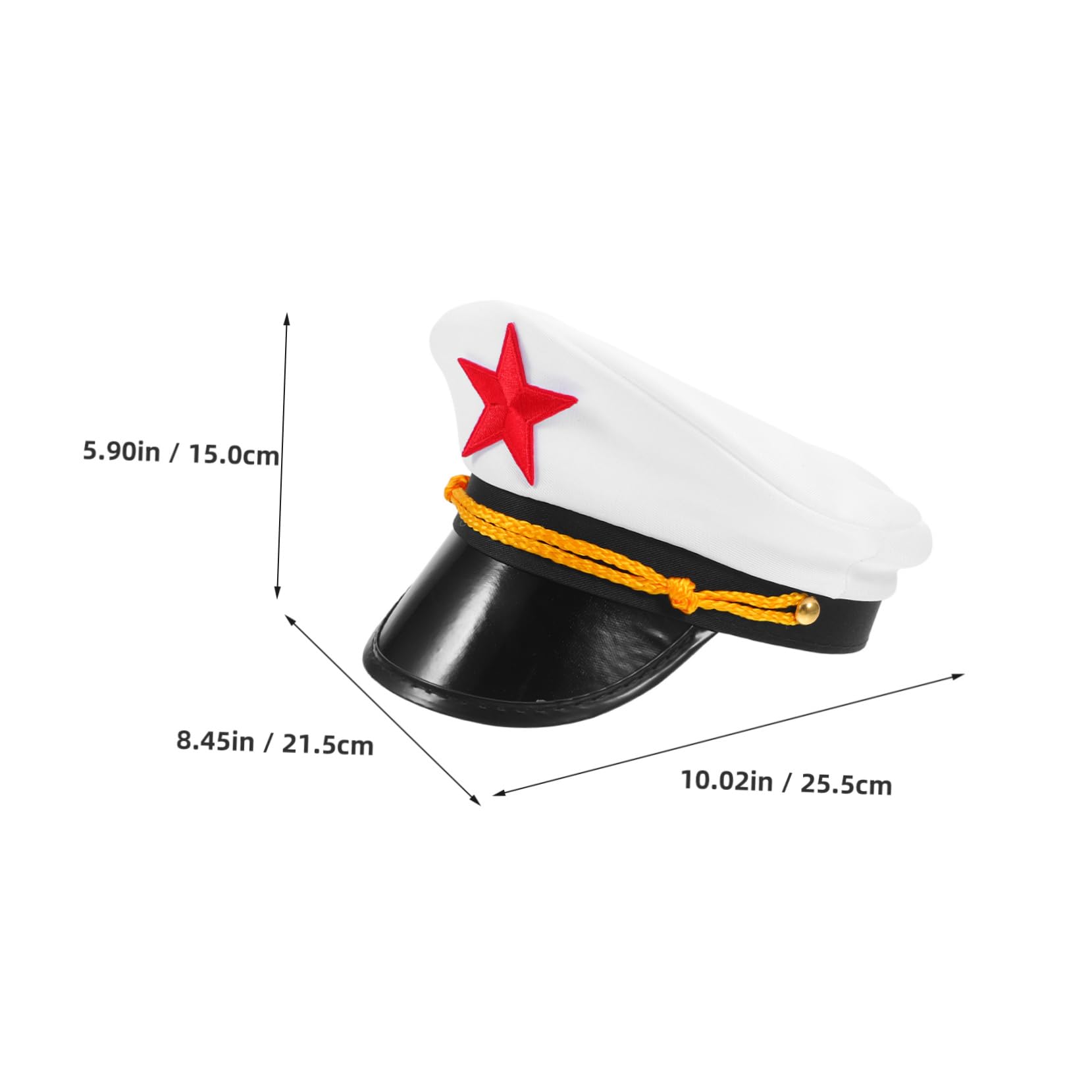 Beavorty Captain Hat for Women Yacht Captain Costume Nautical Embroidery Adjustable Size for Halloween Parties