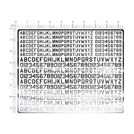 Amazon Arial フォント字体 数字 アルファベットa Z 1 9 メタルデカール 並行輸入品 デカール 通販