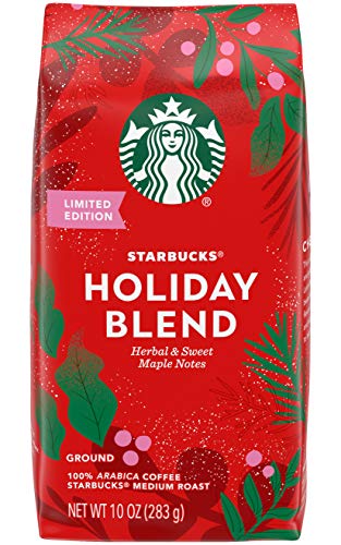 Starbucks Limited Edition Holiday Blend Medium Roast Ground Coffee, 10 oz. Bag (Pack of 2)