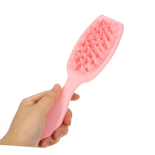 Miniatura 4 de Mikinona Cepillo de champú de mango largo, depurador de cuero cabelludo para cabello largo, masajeador de cabello, peine para caspa