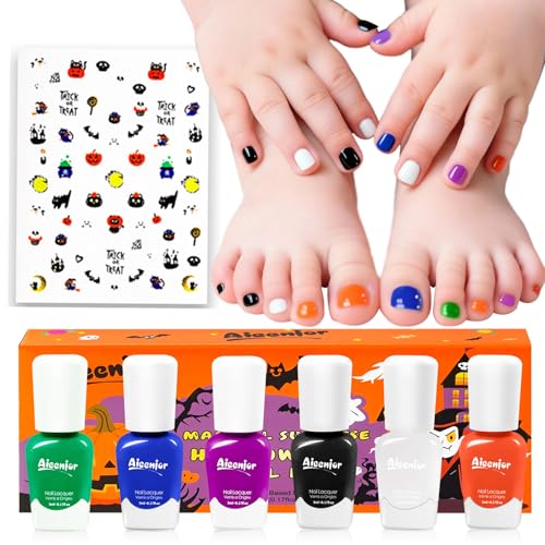 Kids Nail Polish with Stickers, Non-Toxic Toddler Nail Polish, Water-Based, Peelable Polish for Kids, for Party, Holiday Favors, Party Favors image 2