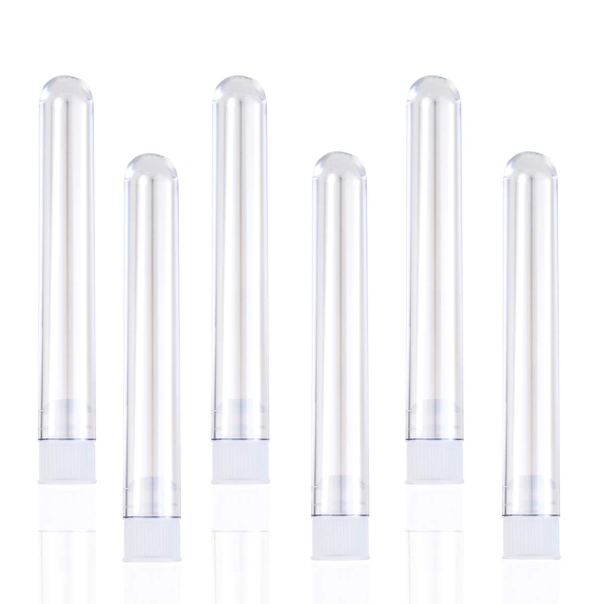 Lurrose25pcs 5ml Plastic Sample Test Tubes Gift Tubes with Caps Accessories for Home (Transparent)