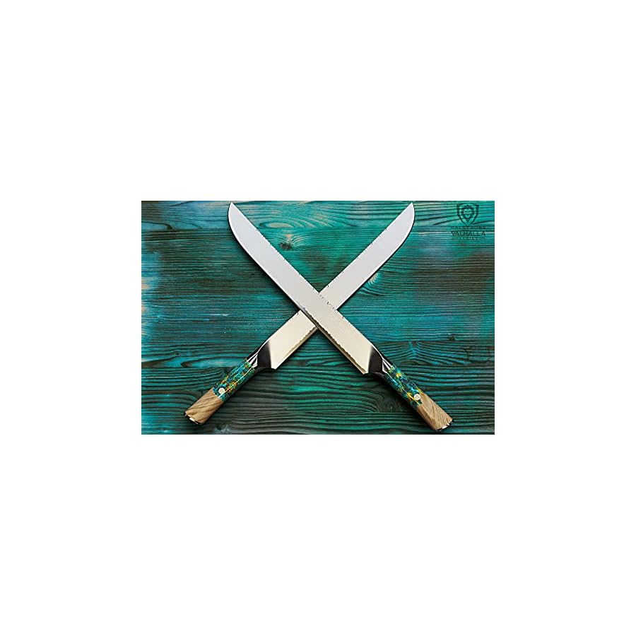 Dalstrong Slicing Knife - 12 inch Slicer - Valhalla Series - 9CR18MOV HC Steel - Celestial Resin & Wood Handle - Razor Sharp Kitchen Knife - Carving Knife - BBQ, Brisket Knife - w/Leather