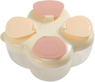 Milk Formula Container to Go 4-Grid Child Snack Storage Leak-Proof | Formula Holder Travel Containers for , Outgoing, Vacation, Walking, Strolling, Indoors, Outdoors